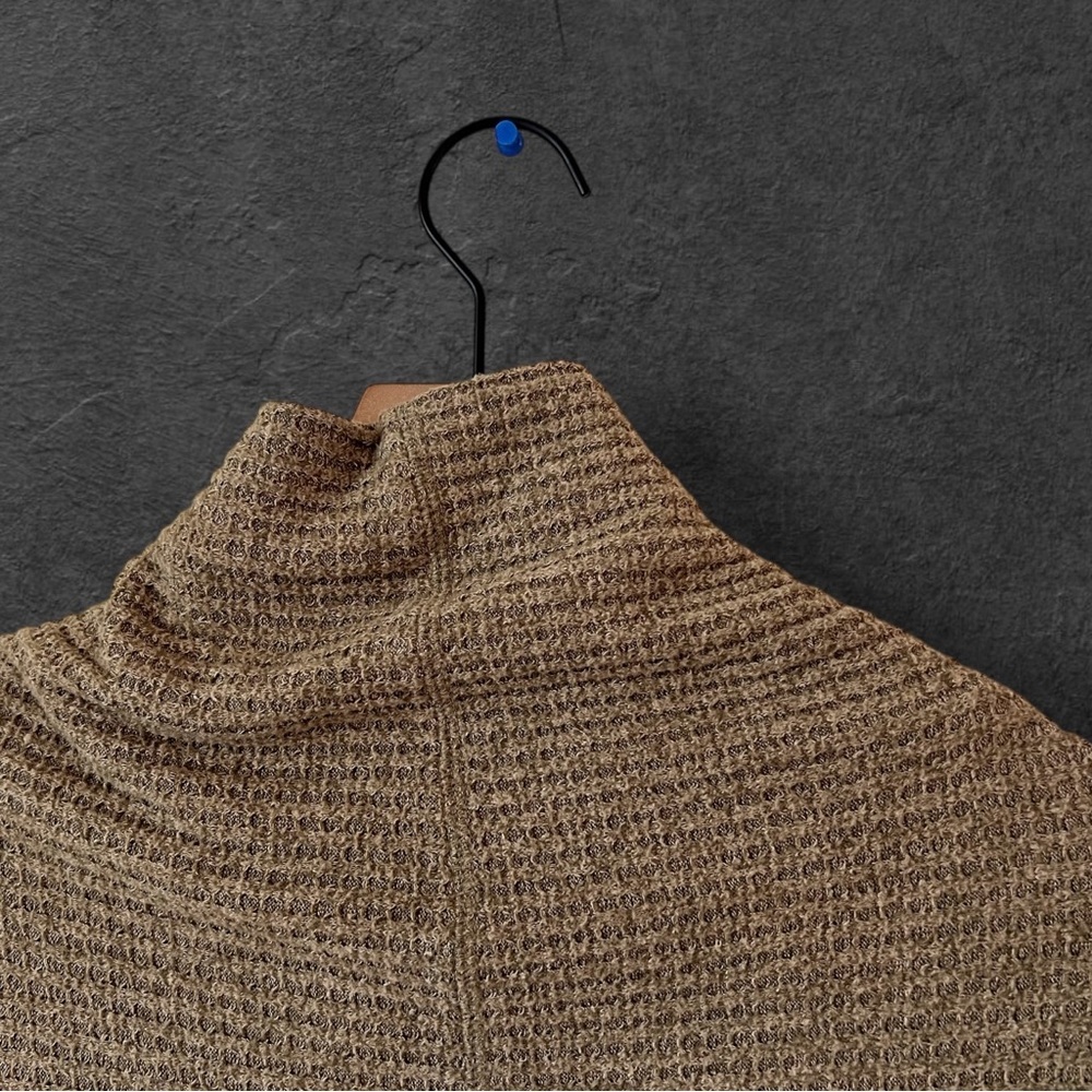 We The Free Kitty Slouchy Waffle Knit Olive Green Tunic Oversized Sweater Size S - Picture 14 of 15